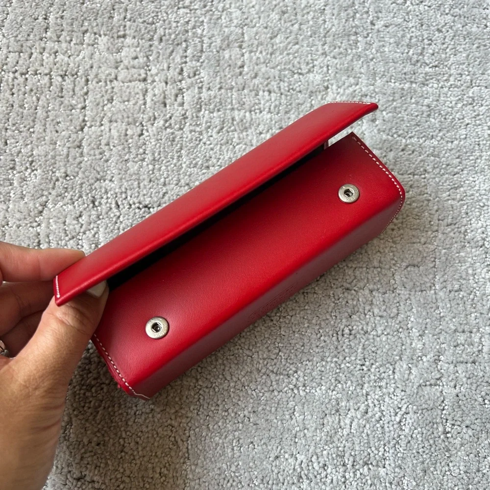 Coach Red Leather Glasses Case - Picture 7 of 12